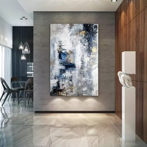 Peinture de nature morte Wabi Sabi, peinte à la main, abstraite moderne, sur toile, art mural neutre, décoration intérieure, peinture à l'huile texturée 3D abstraite - Product Image 2
