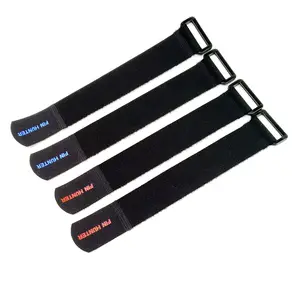 Customized Logo Printed Heavy Duty Hook and Loop Cinch Strap Nylon Adjustable Fastener hook and loop straps cable ties