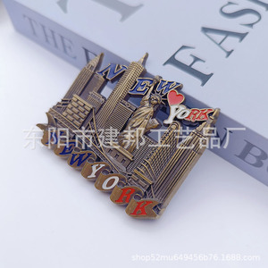 Recuerdos turísticos de Nueva York, San Francisco, Francia, Reino Unido, España, Bélgica y República Checa, imanes de aleación de zinc para refrigerador. - Product Image 4