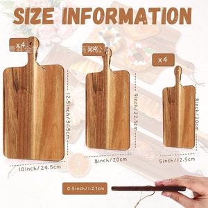 Acacia Wood Cutting Board Double Sided Steak Pizza <b>Tray</b> Irregular Shape Household Tableware Solid Color - Product Image 3