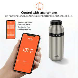Taza de Viaje Inteligente con Calefacción EmiGo, Estilo Ejecutivo de Alta Gama, 16oz 475ml, Taza de Café con Termostato a Prueba de Agua y Pantalla LED - Product Image 2