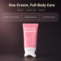 Crème Contour FIUMOT PDRN Gua Sha au Collagène pour le Cou, Anti-Rides et Sculptant la Ligne du Menton