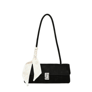 2026新款春季法式手提包带围巾女式PU皮革单肩包时尚小方包 - Product Image 5