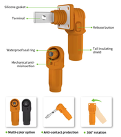 Connecteur d'alimentation étanche IP67 150A-250A 1500V CC, borne de batterie, connecteur de stockage d'énergie pour onduleur solaire BMS