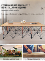 Table de travail pliante JZY multi-usage à 12 pieds araignées, haute capacité de charge, pour menuisier professionnel