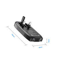 Productos Más Vendidos 2026, Adaptador de Viaje Ultra Delgado y Rápido, Cargador PD GaN, Cargador de Pared USB C Plegable de 65W con Enchufe para Reino Unido, para Laptop