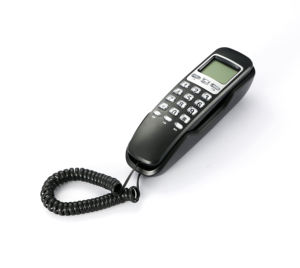 Mini téléphone <span class=keywords><strong>fixe</strong></span> mural filaire avec affichage LCD et identification de l'appelant pour la maison et le bureau - Product Image 1
