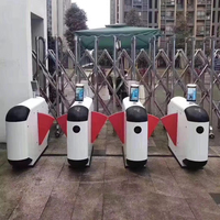 Wan Cartoon Barrière à rabat bidirectionnelle Tourniquet RFID QR Code Contrôle d'accès Porte battante pour la maternelle et l'école