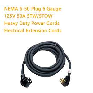 25 Pés de Solda NEMA 6-50 Plug 6 Gauge 125V 50A STW/STOW Cabos de Alimentação Pesados e Cabos de Extensão Elétrica - Product Image 2