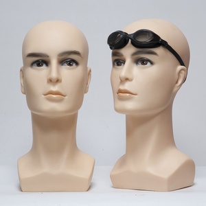 Cabeza de Maniquí Masculina Realista Profesional MCY, Soporte para Cabeza de Maquillaje para Pelucas, Sombreros, Gafas de Sol, Joyería, Exhibición en Barberías - Product Image 5