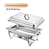 Kompor Gas baja tahan karat portabel pabrikan piring Chafing lipat Set prasmanan untuk peralatan pemanas bahan bakar piknik luar ruangan