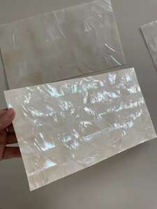 Hoja de concha de perla blanca auténtica para decoración del hogar, hoja de abulón con respaldo blanco para artesanías, muebles, venta al por mayor - Product Image 4