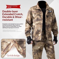 Tenues de camouflage pour hommes, résistantes aux rayures et à l'abrasion, combinaison de randonnée en deux pièces, uniforme tactique, vêtements de chasse, survêtements pour hommes