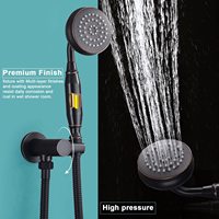 Sistema de Ducha Redondo Moderno con Efecto Lluvia, Montado en la Pared, con Cuatro Jets de Alta Presión y Ahorro de Agua para Baño, Altamente Recomendado