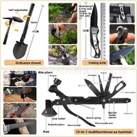XUANLAN CY-110 Équipement de camping durable pour l'extérieur, kit d'urgence multifonctionnel pour la survie en milieu sauvage