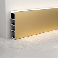 Plinthe LED en alliage d'aluminium étanche, éclairée, finition personnalisée pour l'hôtellerie et l'ingénierie résidentielle