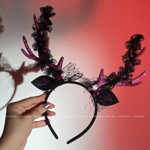 2025 Halloween corne de <span class=keywords><strong>cerf</strong></span> squelette fantôme hanter bandeau pour filles méchant bandeau de <span class=keywords><strong>cheveux</strong></span> pour femmes dames adolescents accessoires de <span class=keywords><strong>cheveux</strong></span> - Product Image 4