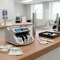 Compteur de billets portable CAD avec écran TFT, détection UV, en plastique, vitesse de comptage de 1000 pièces, capacité de la trémie de 300 pièces pour les banques
