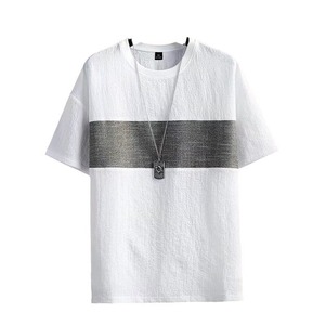 T-shirt d'été décontracté à manches courtes pour homme, motif uni, coupe ample, <span class=keywords><strong>en</strong></span> polyester, de <span class=keywords><strong>marque</strong></span> tendance - Product Image 5