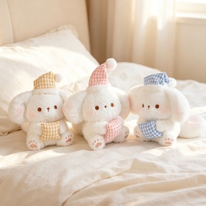 Lindo Peluche de Perro con Gorro, Estilo Crema, Cachorro de Peluche, Juguete de Perro de Ensueño, Regalo para Niños - Product Image 3