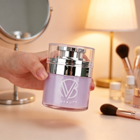 Emballage cosmétique de luxe, pot sans air de 50 g, pot sans air pour soins de la peau et 50 ml sans air avec pompe à sérum