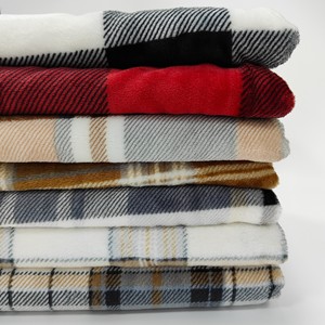 Tissu en flanelle à carreaux Buffalo en gros, textile polaire à carreaux pour couvertures, vêtements, pyjamas, lits pour animaux de compagnie, décoration intérieure - Product Image 1