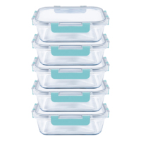 Ensemble de 10 récipients alimentaires en verre au design minimaliste, conservation de la fraîcheur pour la cuisine et la rentrée scolaire
