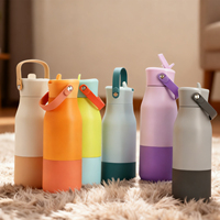 650ml Double Paroi Isolé En Acier Inoxydable Bouteille D'eau Termos Fiole À Vide Thermos pour Sports De Plein Air Voyage Aventure
