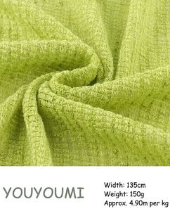 Tissu tricoté en mélange de lin et de polyester haute élasticité 150 GSM pour hauts d'été - Product Image 1