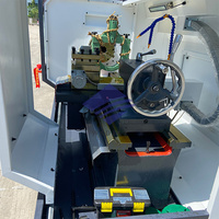 Tour CNC à banc plat horizontal WADJAY CK avec commande Fanuc et double broches, usinage 3 axes, léger, à vendre
