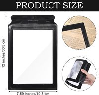 Loupe 3X format papier A4 en plastique PVC pleine page Portable HD Lentille d'aide à la lecture pour personnes âgées Loupe pliante à grandes feuilles