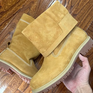 Botas Martin Retro de Cuero Genuino para Parejas, Botas de Caballero con Suela Gruesa, Plegables, Holgadas, Estilo Motociclista, para Hombre y Mujer - Product Image 3