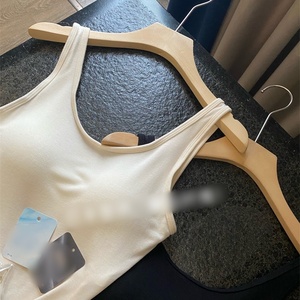 Camisola de seda para <span class=keywords><strong>mujer</strong></span> con almohadillas integradas, top elástico transpirable con sujetador, lencería tipo <span class=keywords><strong>chaleco</strong></span> con espalda hermosa integrada - Product Image 3