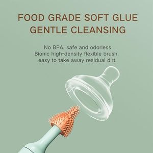 Cepillo Eléctrico para Biberones con Rotación de 360 Grados, Cepillo de Silicona para Limpieza de Biberones con Juego de Cepillos para Tetinas y Pajitas - Product Image 4