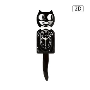 <span class=keywords><strong>Orologio</strong></span> a Pendolo <span class=keywords><strong>da</strong></span> <span class=keywords><strong>Parete</strong></span> Kate Cat 2D <span class=keywords><strong>con</strong></span> Design Invertito - Alimentato a Batteria, Adatto per Soggiorni e Camere dei Bambini - Product Image 1