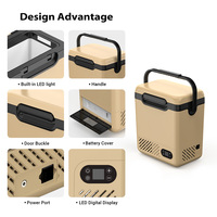Réfrigérateur de voiture portable 12V 12L 18L, mini réfrigérateur-congélateur à compresseur avec poignée, batterie rechargeable, glacière solaire pour le camping
