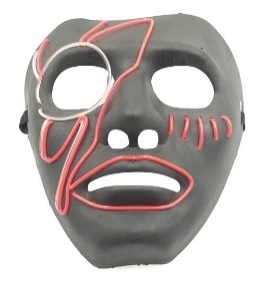 V for Vendetta Máscara atractiva fluorescente Máscara divertida para adultos y niños Máscara de fantasma de ansiedad social Máscara de terror Sombrero - Product Image 5