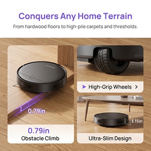 PF503 Robot Vacuum Cleaner 18000Pa Suction LDS Laser Navigation 3-in-1 Sweep <b>Mop</b> Smart Robotic Cleaner - Product Image 4