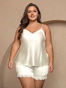 Đầm ngủ nữ mùa hè không tay ren lụa đá mát mẻ kiểu ODM/OEM, đồ mặc nhà mới, kiểu dây đeo, thoáng khí - Product Image 3