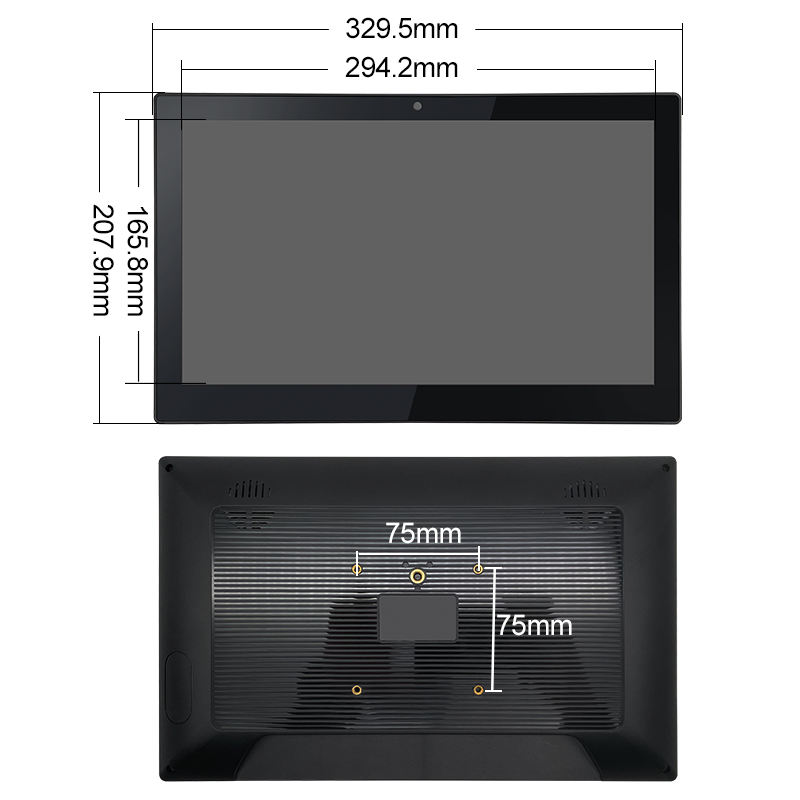 13.3 Inch All-in-One Industrial PC Wall Mount AMD Quad Core 2+16/4+16 IPS1920x1080 Full HD Capacitive Touch Screen