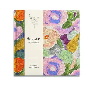 Hardbound farbiges rosenkind handgeschriebenes Skizzibuch vollständige leere innere Seite Kunstmalerei-Buch 18 * 18 verdicktes Notizbuch