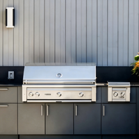 Meubles de cuisine d'extérieur modernes JINGSHUN, armoires de jardin étanches, meubles résistants aux intempéries en MDF, faible teneur en COV, vente en gros