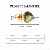Vente en gros de leurres à spinner en acier à haute teneur en carbone Hessen pour la pêche au bar, au saumon et au marlin, 9 cm, 11 g, pour la pêche en eau douce et en eau salée