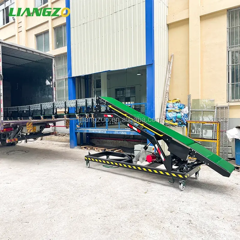 LIANGZO Container Retail Power Belt Conveyor Container Loader For Container Loading And Unloading