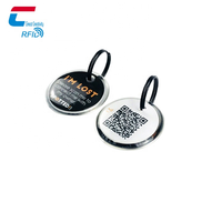 Anpassbares Logo QR-Code und URL Programmierbares Epoxy NFC Haustier-ID-Halsband-Etikett für Hunde / Katzen-Tracking