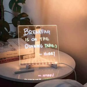 <b>LED</b> Acrylic <b>Board</b> Night <b>Light</b> Message Drawing <b>Board</b> with Foldable Stand Rechargeable Battery & Type-C Interface - Product Image 3
