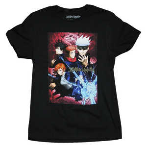T-shirt da uomo Jujutsu Kaisen Key Visual 2, vestibilità regolare, manica corta, cotone, casual, stampa frontale - Product Image 1