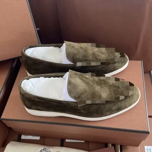 Zapatos Casuales de <span class=keywords><strong>Hombre</strong></span> de Piel de Oveja de Lujo, Estilo Romano Simple, <span class=keywords><strong>Mocasines</strong></span> de Yate de Cuero, Color Sólido Clásico, Versátiles y a la Moda - Product Image 2