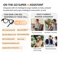 Gafas Inteligentes con Cámara HD 4K de 8MP, IA, Bluetooth, Estuche de Carga de 1400mAh, Audio de Oído Abierto, Foto y Video
