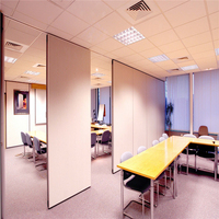 Porte coulissante en aluminium, partition amovible, mural de séparation amovible pour hôtel